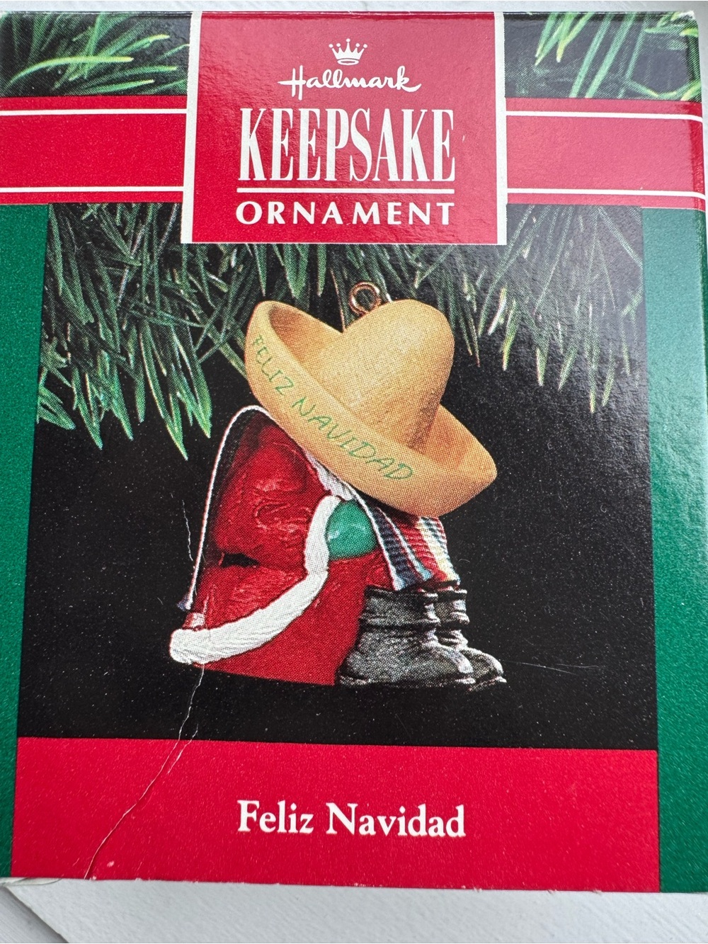 Hallmark Keepsake Ornament Feliz Navidad Red Green Gold